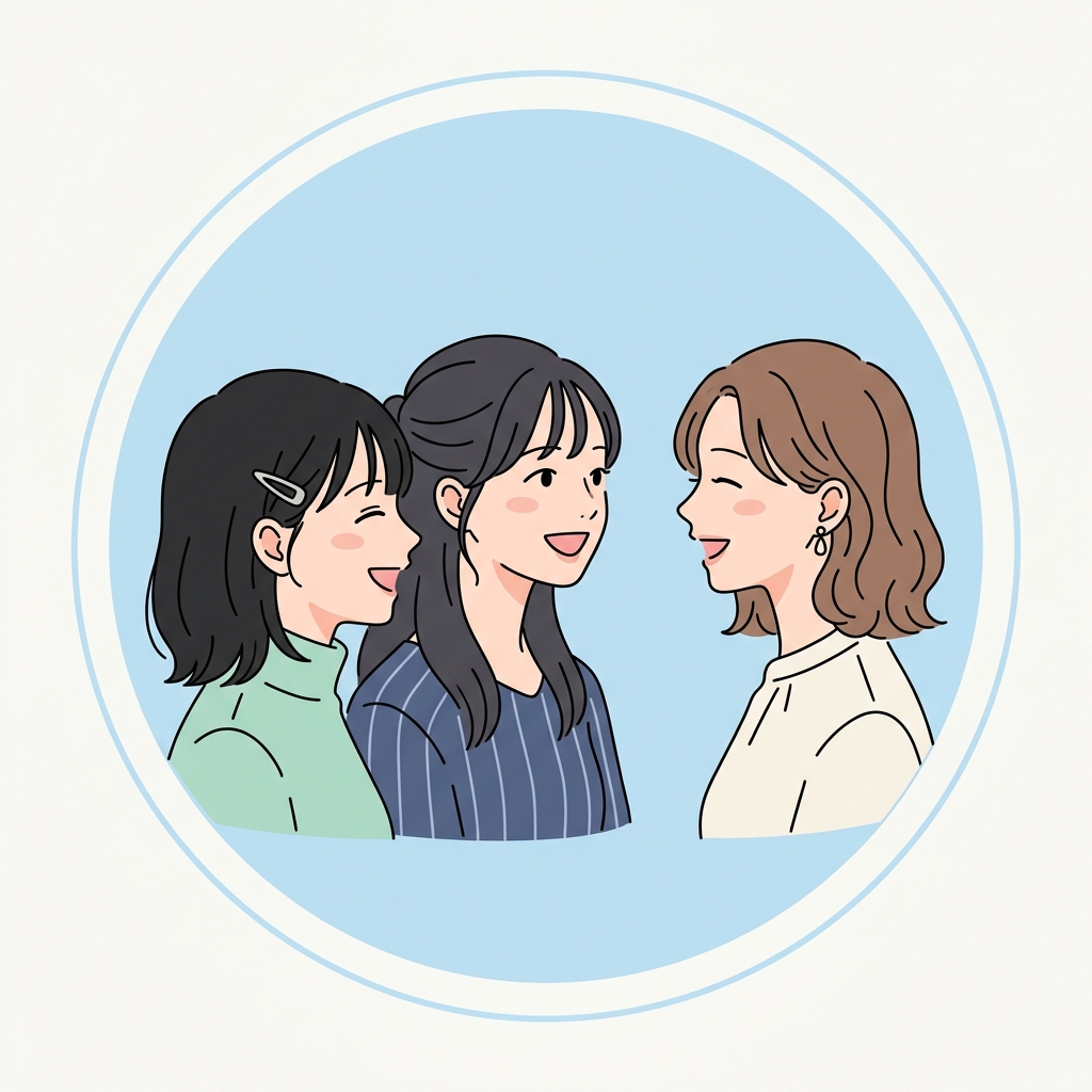少人数で話しやすいのアイコンイラスト